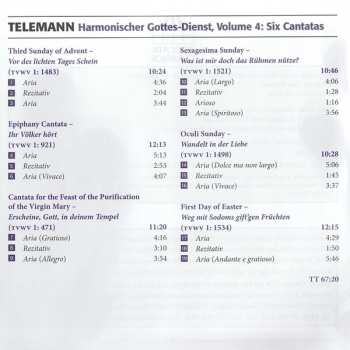 CD Georg Philipp Telemann: Harmonischer Gottes-Dienst, Volume 4: The Cantatas For Middle Voice, Transverse Flute And Basso Continuo I 343582