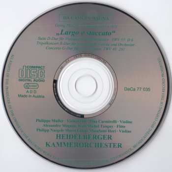 CD Georg Philipp Telemann: "Largo E Staccato" Concertante Werke 288934
