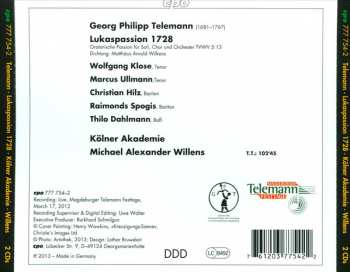 2CD Georg Philipp Telemann: Lukas Passion 1728 119279