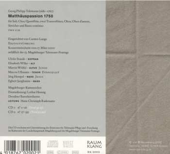 2CD Georg Philipp Telemann: Matthäuspassion 1750 445638