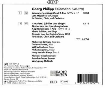 CD Georg Philipp Telemann: Magnificat In C • Hamburgische Kapitänsmusik 1730 118987