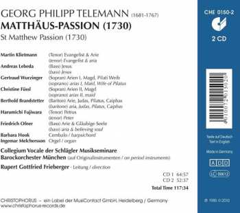 2CD Georg Philipp Telemann: Matthäus-Passion (1730) 293016