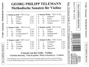 CD Georg Philipp Telemann: Methodische Sonaten für Violine und Basso Continuo 324706