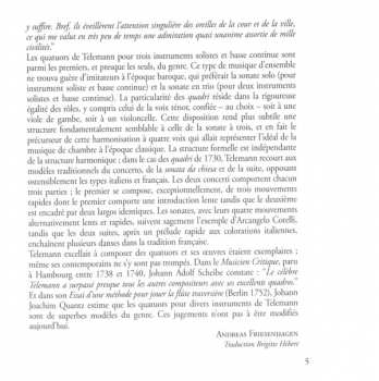 CD Georg Philipp Telemann: Quatuors Parisiens 305989