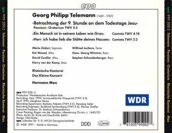 CD Georg Philipp Telemann: Passions-Oratorium. 2 Kantaten 111538