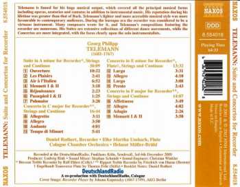 CD Georg Philipp Telemann: Recorder Suite / Recorder Concertos 227967