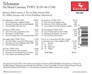 CD Georg Philipp Telemann: Six Moral Cantatas, TWV 20:29-34 118713