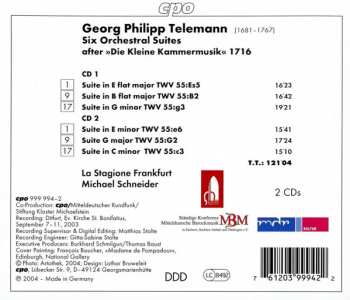 2CD Georg Philipp Telemann: Six Orchestral Suites (after "Die Kleine Kammermusik" 1716) 185963