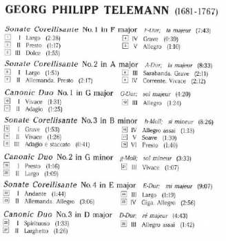 CD Georg Philipp Telemann: Sonates Corellisantes / Canonic Duos 352225