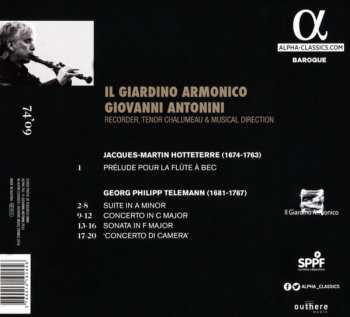 CD Georg Philipp Telemann: Suite, Sonata, Concerti Pour La Flûte À Bec E Les Chalumeaux 291302