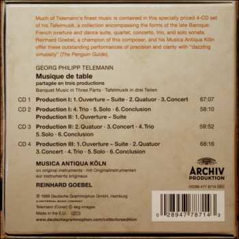 4CD/Box Set Georg Philipp Telemann: Tafelmusik 45472