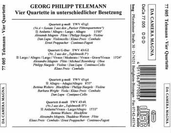CD Georg Philipp Telemann: Vier Quartette Verschiedener Besetzung 296363