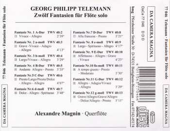 CD Georg Philipp Telemann: Zwölf Fantasien für Flöte solo 343932