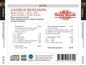 CD George Benjamin: Shadowlines · Viola, Viola · Three Studies · Piano Sonata 448970