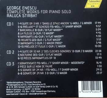 3CD George Enescu: Complete Works For Piano Solo 323603