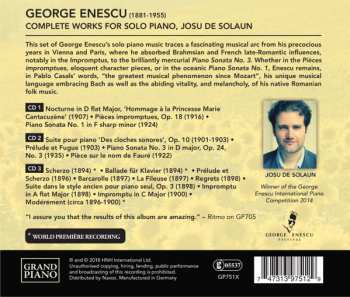 3CD George Enescu: Complete Works For Solo Piano 292936