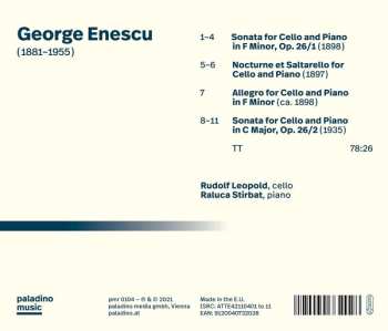 CD George Enescu: Complete Works for Cello & Piano   454069