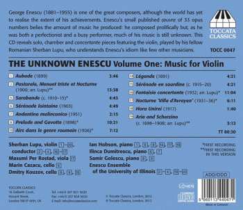 CD George Enescu: The Unknown Enescu Volume One: Music For Violin 433165