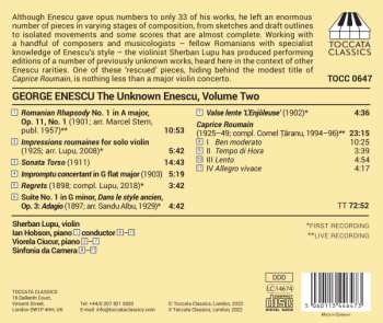 CD George Enescu: The Unknown Enescu Volume Two 453217
