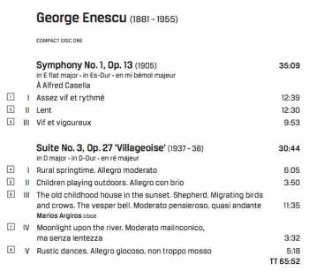 3CD George Enescu: The Three Symphonies 320263