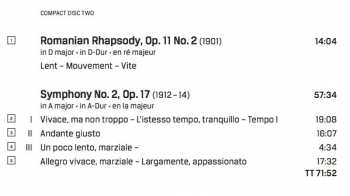 3CD George Enescu: The Three Symphonies 320263