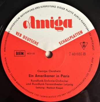 LP George Gershwin: Rhapsodie In Blue / Ein Amerikaner In Paris 521583