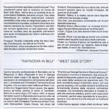 CD George Gershwin: Rhapsody In Blue · West Side Story: Symphonic Dances 44616