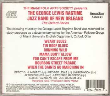 CD George Lewis' Ragtime Band: The Oxford Series Vol. 1 273248