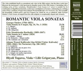 CD George Onslow: Romantic Viola Sonatas 353985
