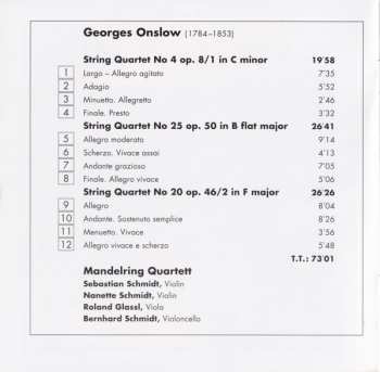 CD George Onslow: String Quartets Vol.3 148797