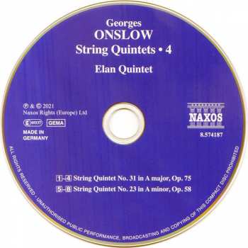 CD George Onslow: String Quintets • 4 146691
