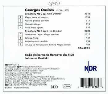 CD George Onslow: Symphonies 2 & 4 120028