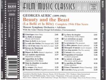 CD Georges Auric: Beauty and the Beast (La Belle Et La Bête) Complete 1946 Film Score 460951