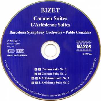 CD Georges Bizet: Carmen Suites; L'Arlésienne Suites 329379