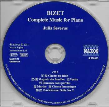 2CD Georges Bizet:  Complete Music For Solo Piano 186111