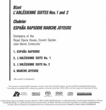 SACD Georges Bizet: L'Arlésienne Suites 1 And 2 / España Rapsodie / Marche Joyeuse 177432