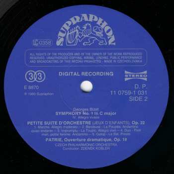 Album Georges Bizet: Symphonie No.1 / Jeux D’Enfants / Patrie