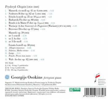 CD Georgijs Osokins: Chopin. Sonata H-Moll / Berceuse / Mazurki op. 59 / Barkarola Fis-dur / Nokturn H-dur 301700