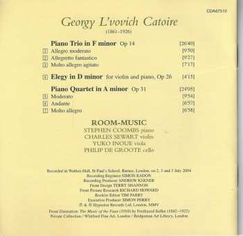 CD Georgy Catoire: Piano Trio Op 14 • Piano Quartet Op 31 332580