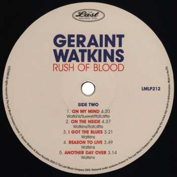 LP Geraint Watkins: Rush Of Blood 313791