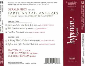 2CD Gerald Finzi: Earth And Air And Rain - Song Cycles to Words By Hardy 321126