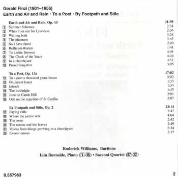 CD Gerald Finzi: Earth And Air And Rain • By Footpath And Stile • To A Poet 297913