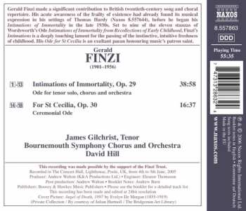 CD Gerald Finzi: Intimations of Immortality/For St Cecilia 228474