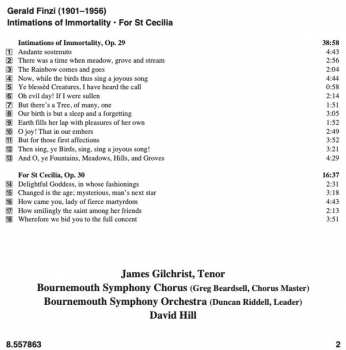 CD Gerald Finzi: Intimations of Immortality/For St Cecilia 228474