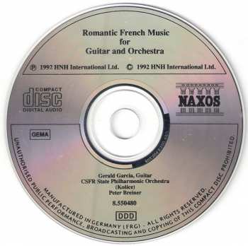 CD Gerald Garcia: Romantic French Music For Guitar And Orchestra 126933