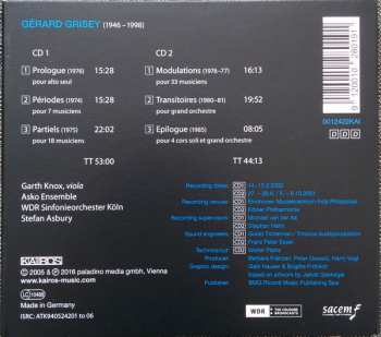 2CD Gérard Grisey: Les Espaces Acoustiques 123338