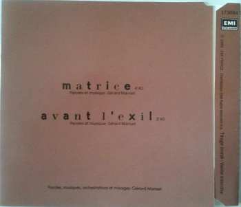 CD Gérard Manset: Matrice 503581