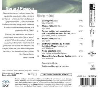 CD Gérard Pesson: Blanc Mérité 321158