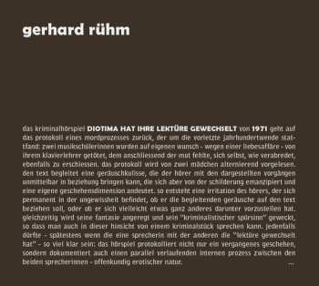Album Gerhard Rühm: Diotima Hat Ihre Lektüre Gewechselt