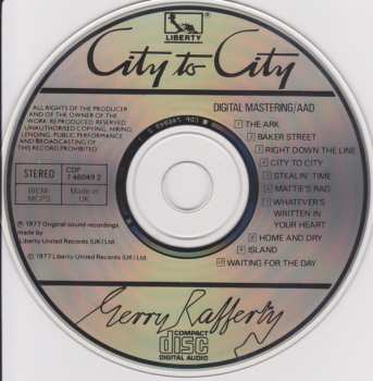CD Gerry Rafferty: City To City 392635